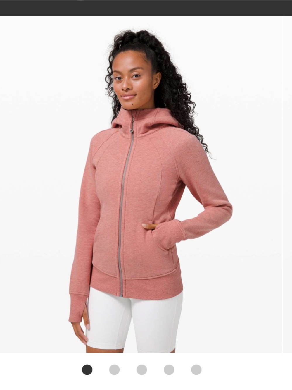 Lululemon Scuba HLululemon Scuba Hoodie Light Cotton Fleece Heathered Brier Rose